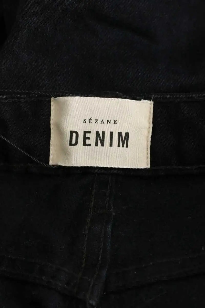 Jean slim Sézane Noir en Coton - élasthanne