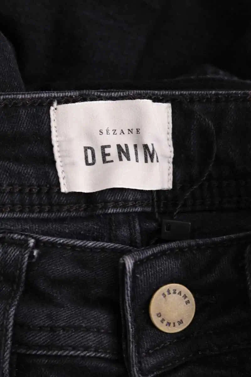Jean slim Sézane Noir en Coton