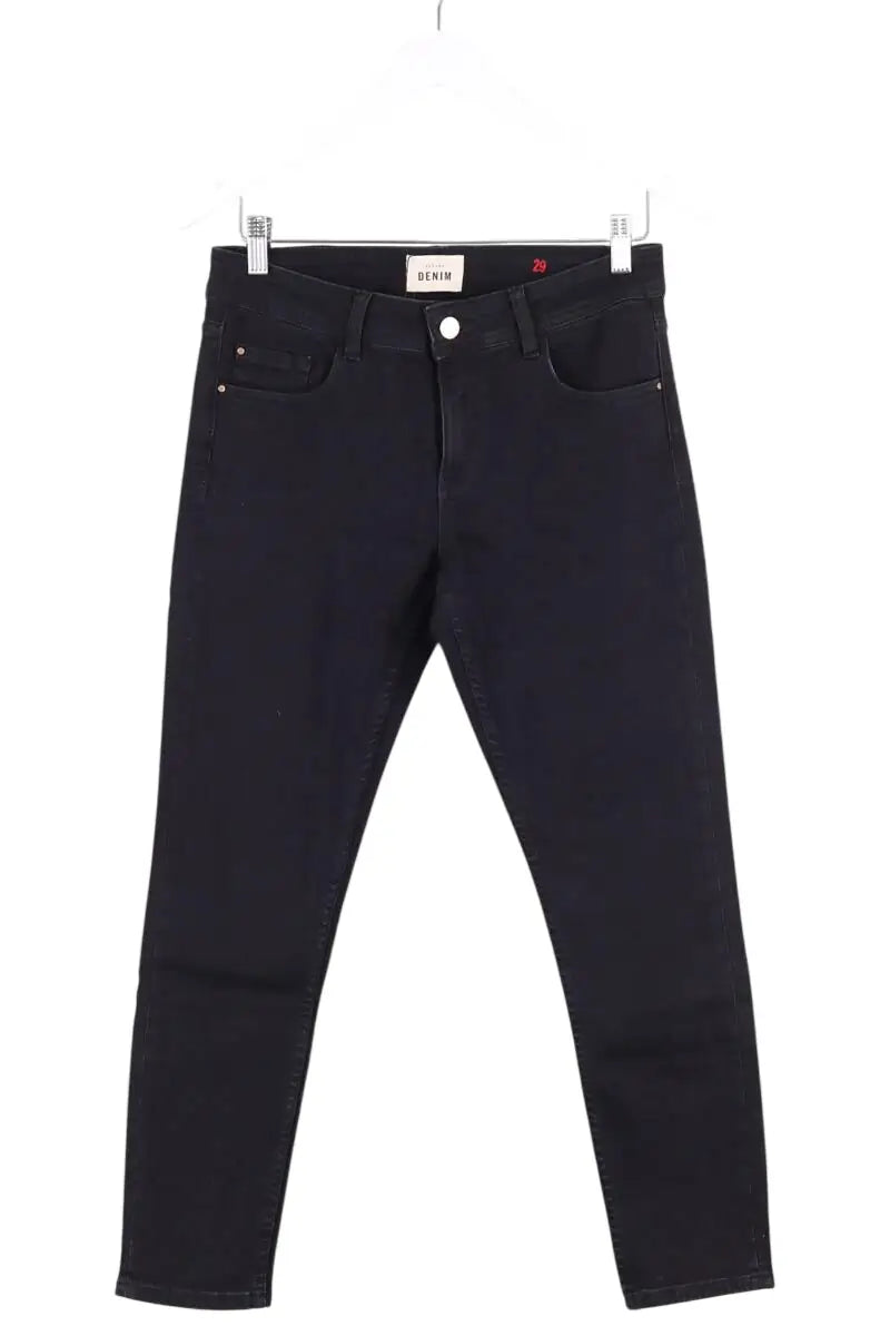 Jean slim Sézane Noir en Coton, taille L - Seconde Main