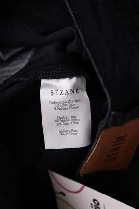 Jean slim Sézane Noir en Coton