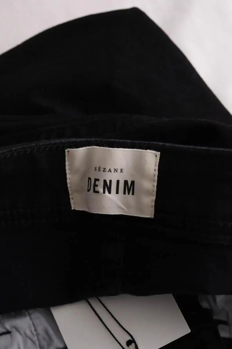 Jean slim Sézane Noir en Coton