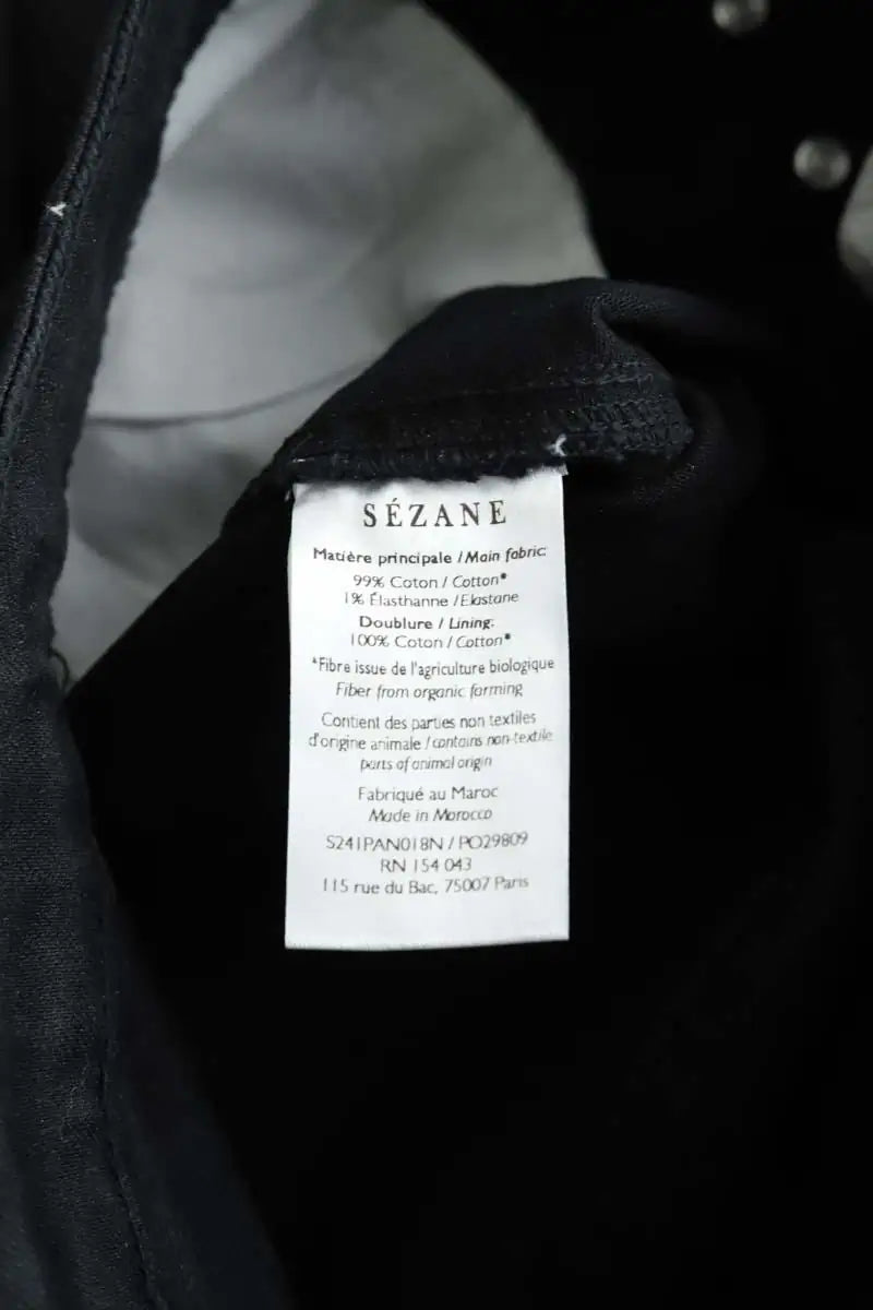 Jean slim Sézane Noir en Coton