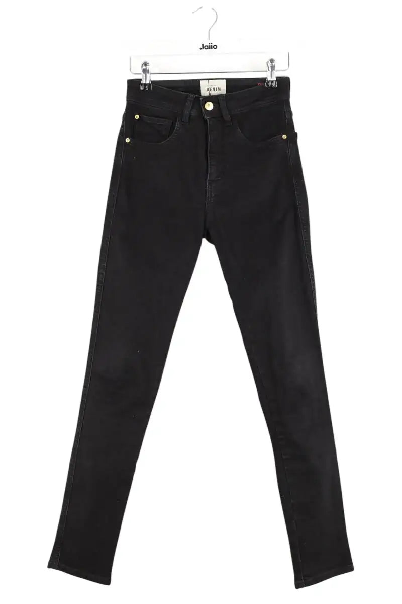 Jean slim Sézane Noir en Coton, taille XS - Seconde Main