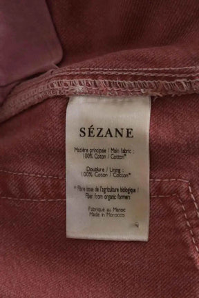 Jean slim Sézane Rose en Coton