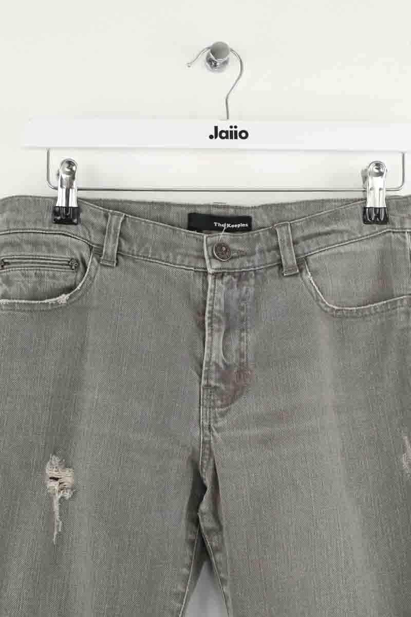 Jean slim The Kooples Gris en Coton