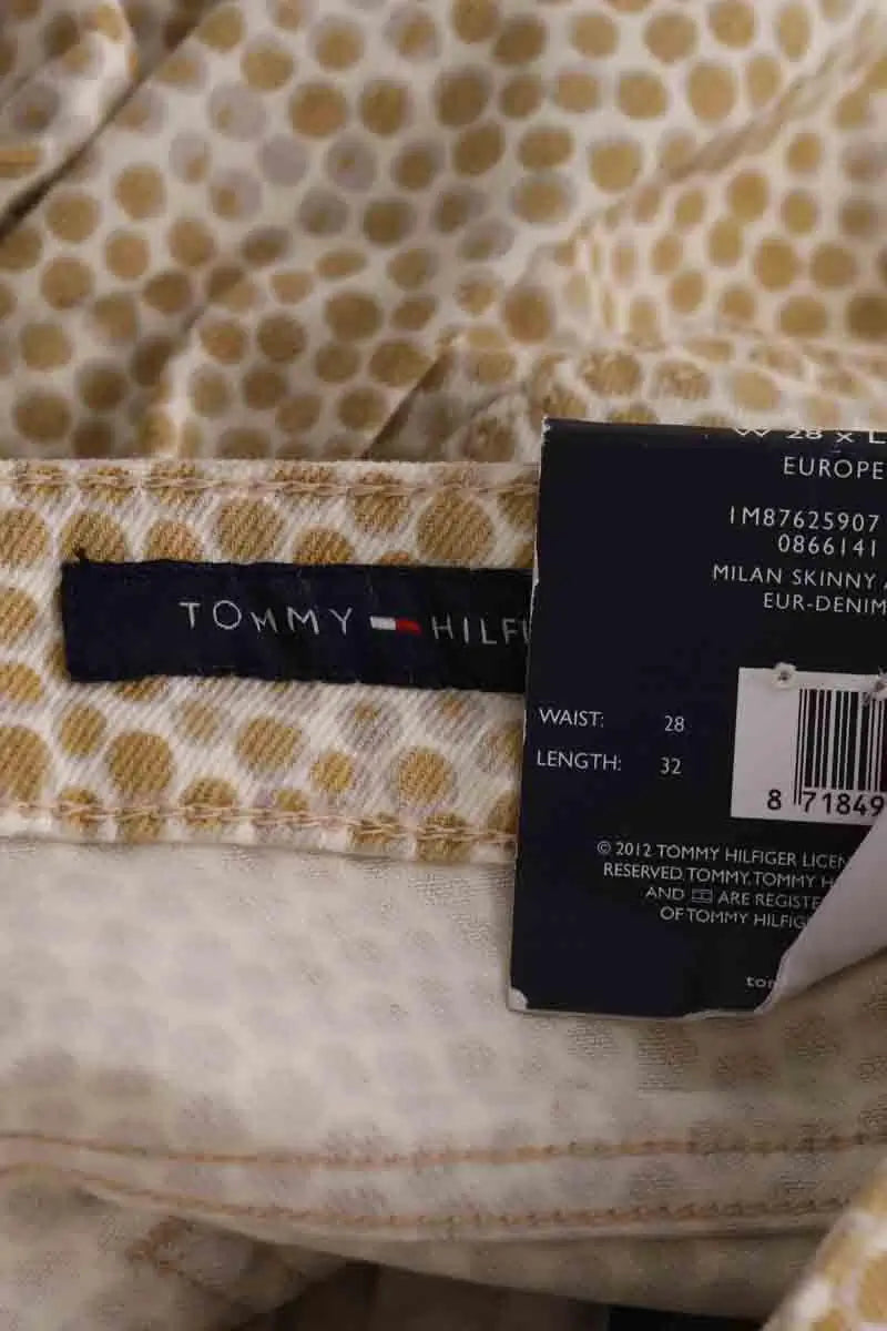 Jean slim Tommy Hilfiger Beige en Coton