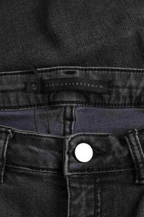 Jean slim Victoria Beckham Gris en Coton