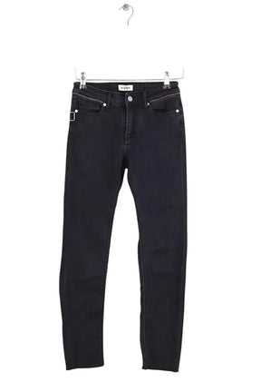 Jean slim Zadig & Voltaire Eva zip Noir en Coton, taille XS - Seconde Main