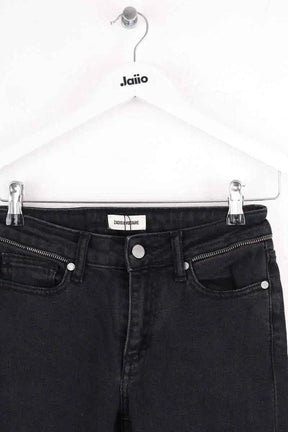 Jean slim Zadig & Voltaire Eva zip Noir en Coton