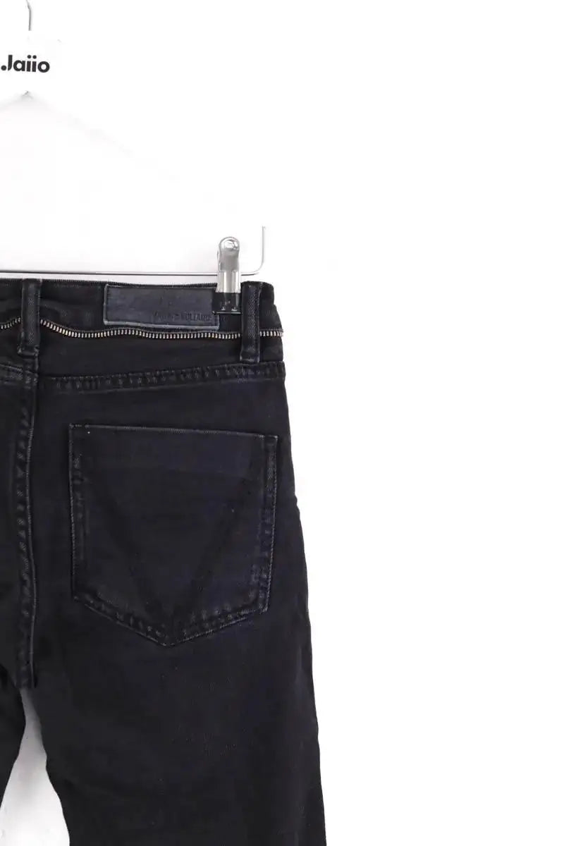 Jean slim Zadig & Voltaire Eva zip Noir en Coton