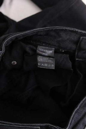 Jean slim Zadig & Voltaire Eva zip Noir en Coton