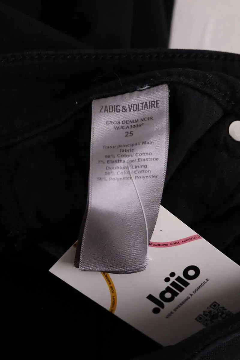 Jean slim Zadig & Voltaire Noir en Coton