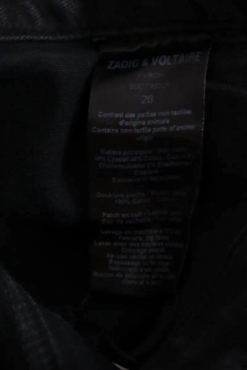 Jean slim Zadig & Voltaire Noir en Coton