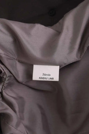 Manteau Jitrois Anthracite en Cuir