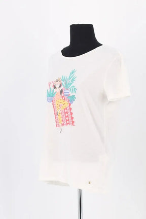 T-shirt Des Petits Hauts Blanc en Coton