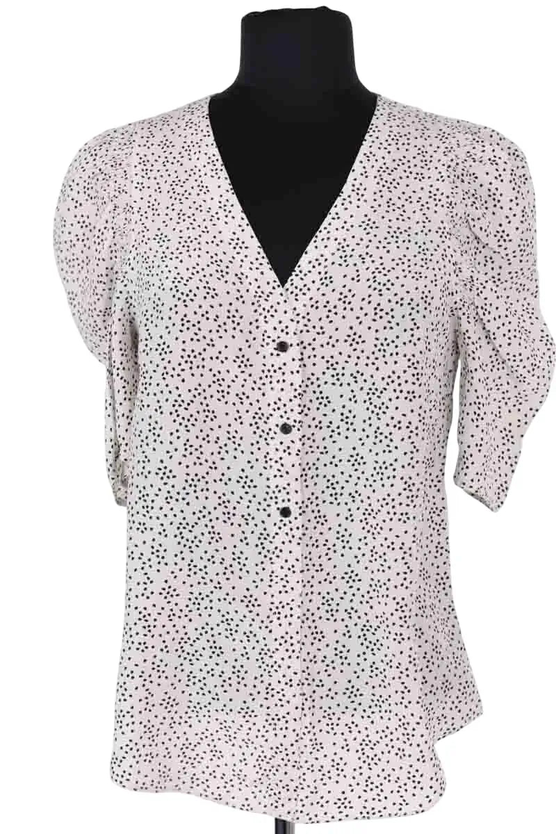 Blouse Sandro Blanc en Soie, taille S - Seconde Main