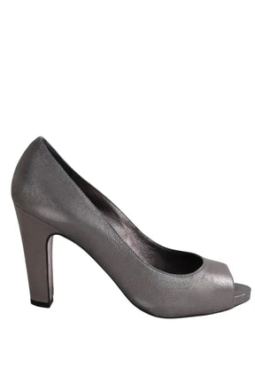 Talons Max Mara Gris en Cuir, taille 38 - Seconde Main