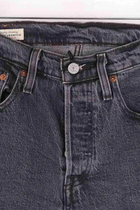 Jean droit Levi's 501 Gris en Coton