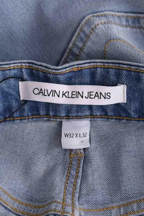 Jean slim Calvin Klein Bleu en Coton