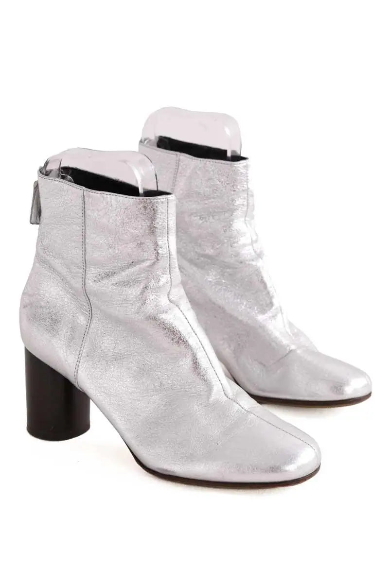 Boots Sandro Argent en Cuir
