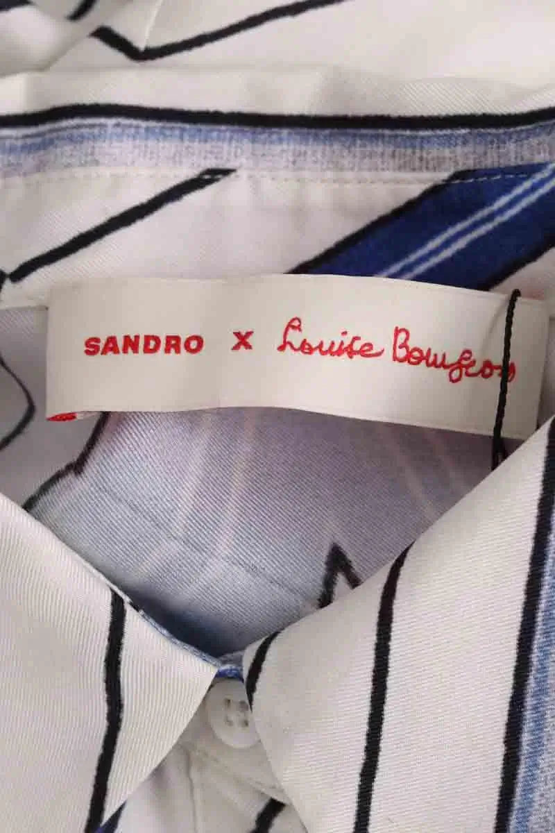 Robe Sandro Bleu en Soie