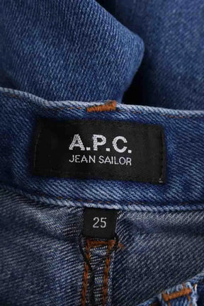 Jean droit APC Bleu en Coton - élasthanne