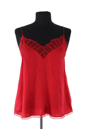 Top sans manche Iro Berwyn Rouge en Soie, taille S - Seconde Main