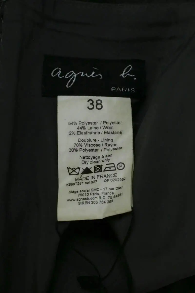 Jupe Agnès B. Gris en Synthétique
