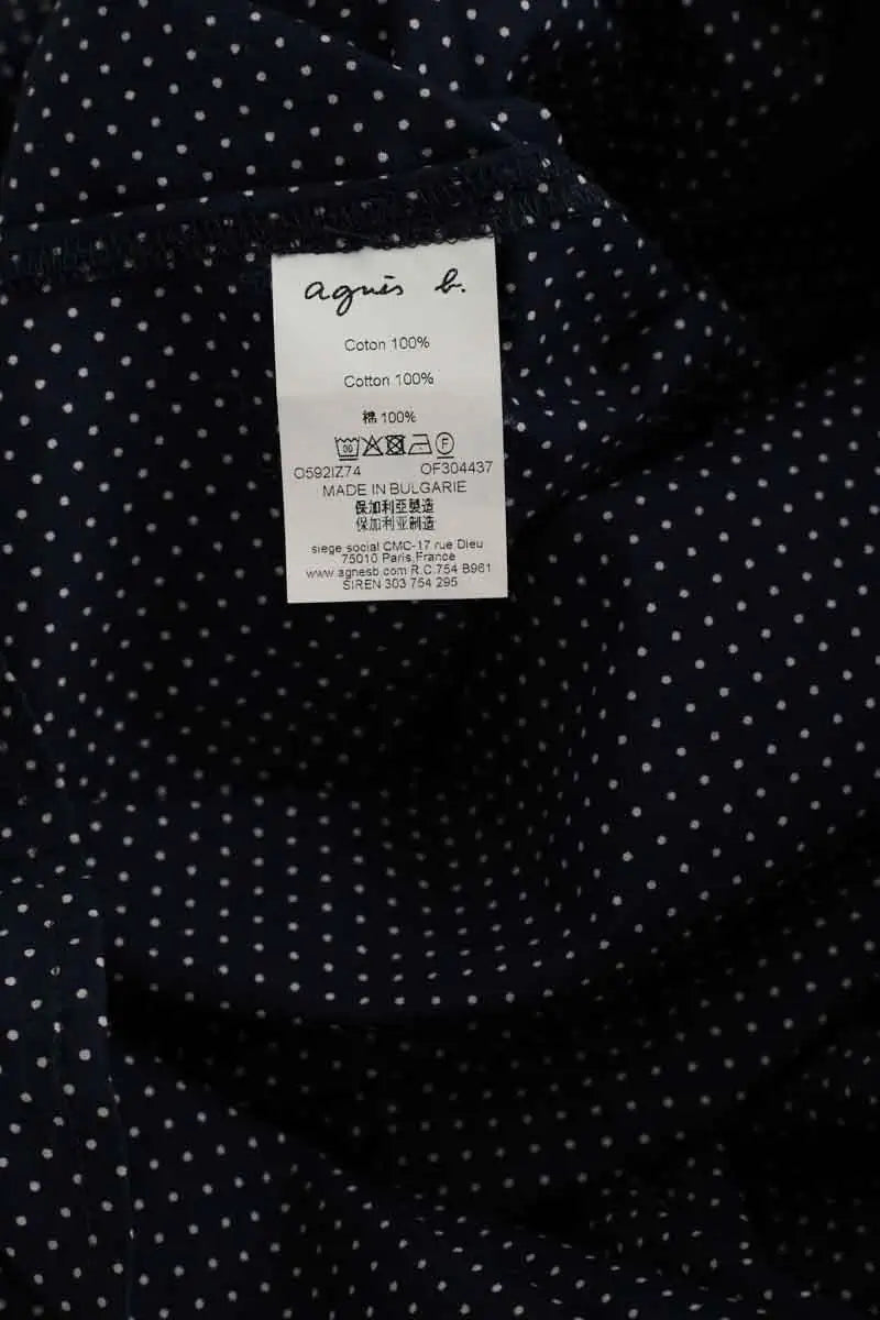 Jupe Agnès B. Marine en Coton
