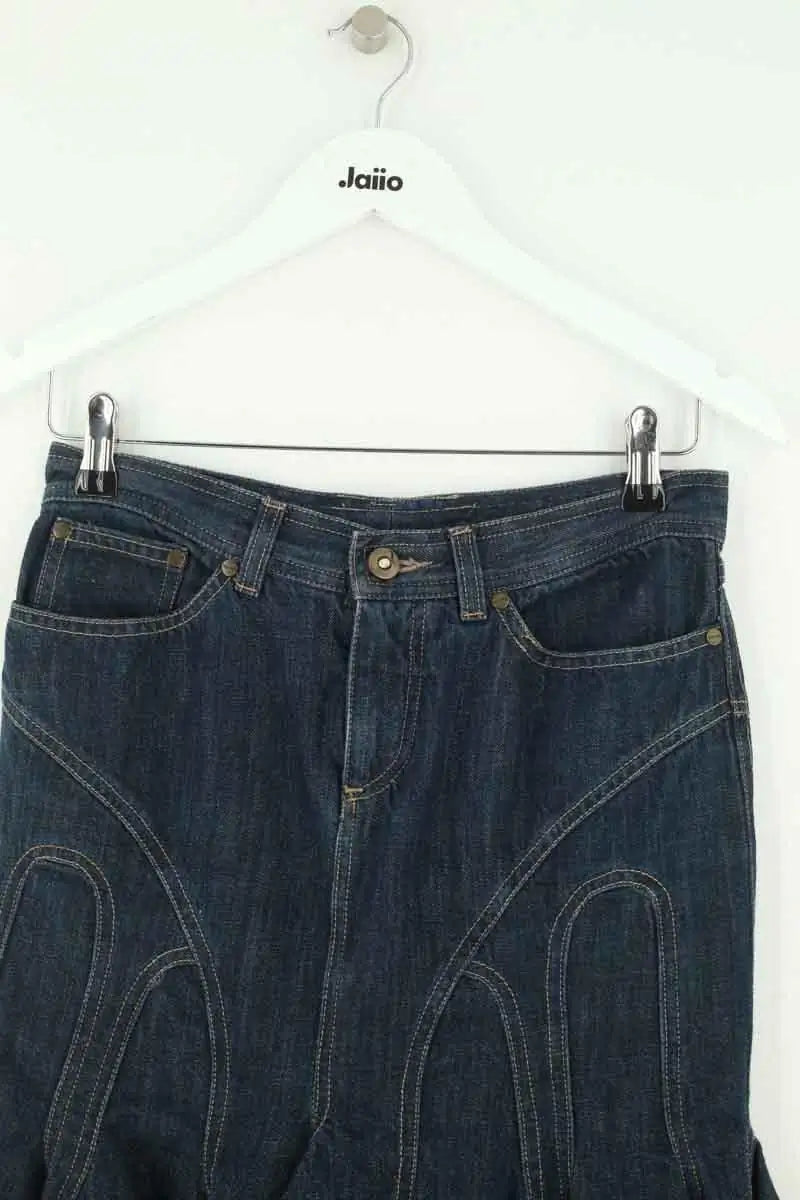 Jupe Alexander McQueen Bleu en Coton
