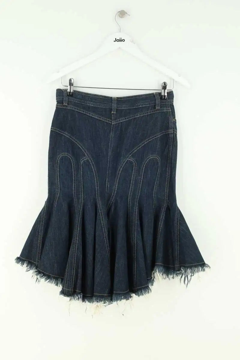Jupe Alexander McQueen Bleu en Coton