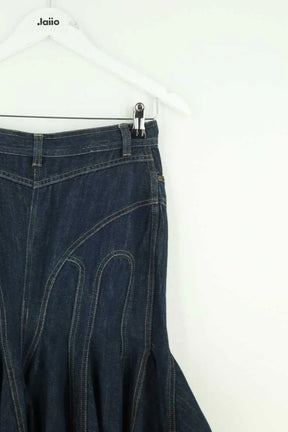 Jupe Alexander McQueen Bleu en Coton