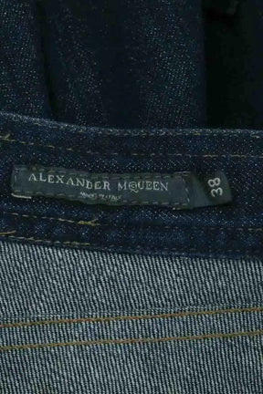 Jupe Alexander McQueen Bleu en Coton