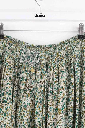 Jupe Antik Batik Vert en Coton