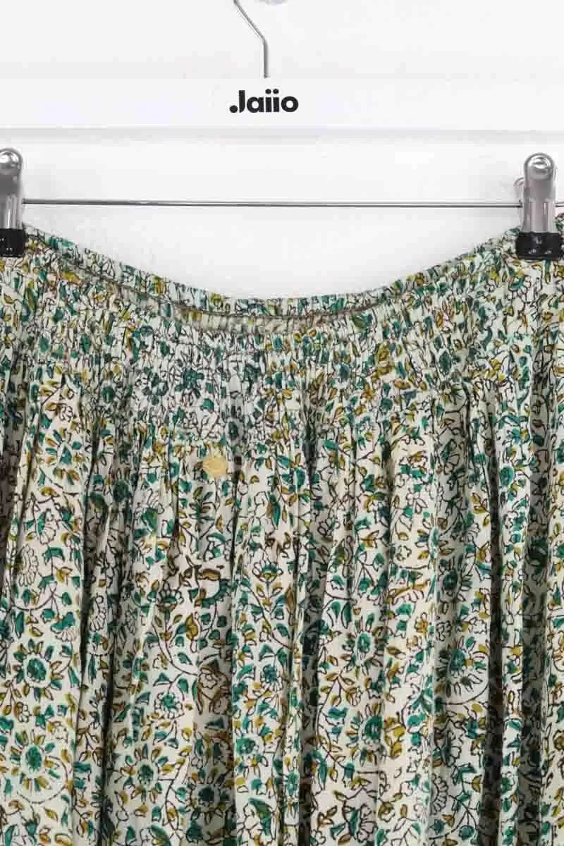 Jupe Antik Batik Vert en Coton