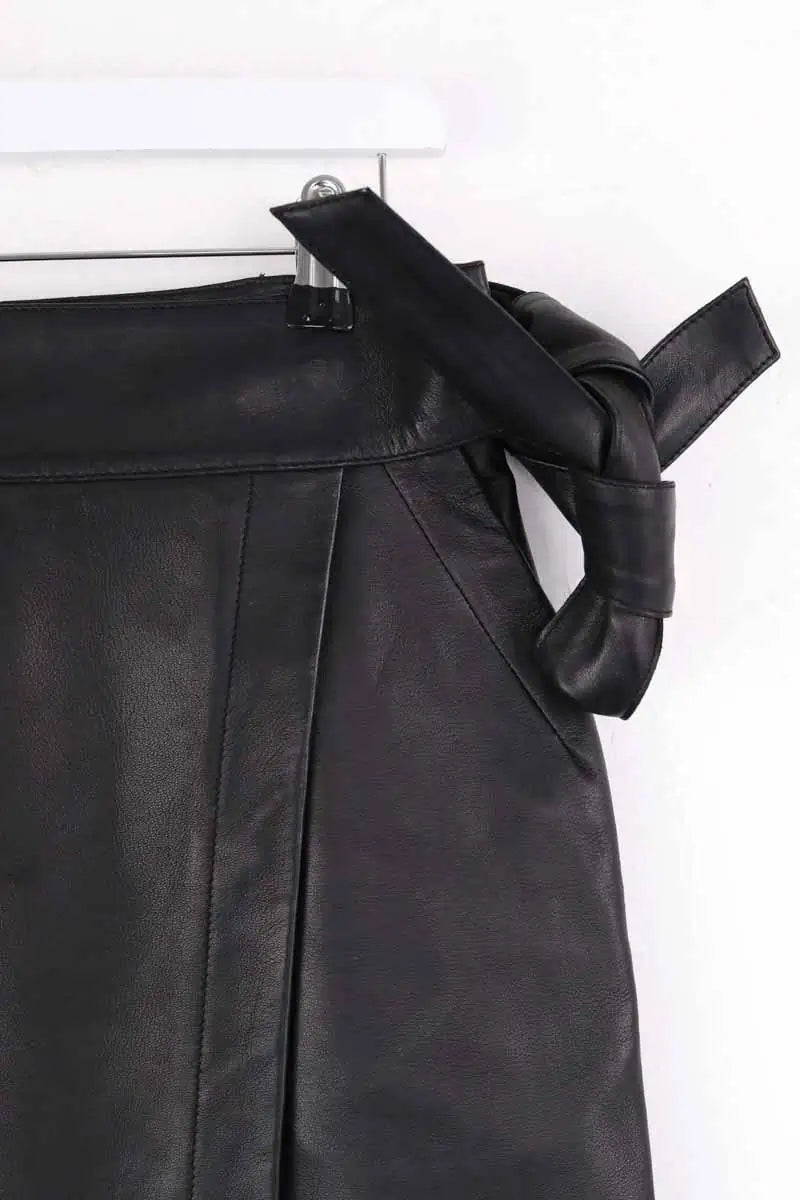 Jupe Ba&Sh Noir en Cuir