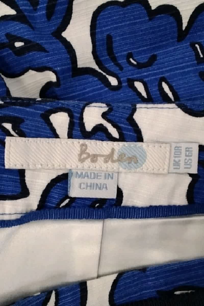 Jupe Boden Bleu en Coton