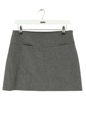 Jupe Burberry Anthracite en Laine, taille M - Seconde Main