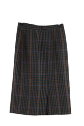 Jupe Burberry Vert en Laine, taille L - Seconde Main
