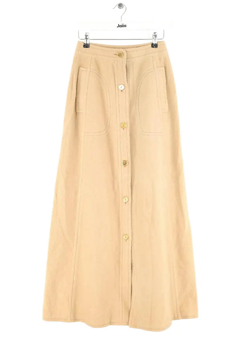 Jupe Celine Beige en Laine, taille M - Seconde Main