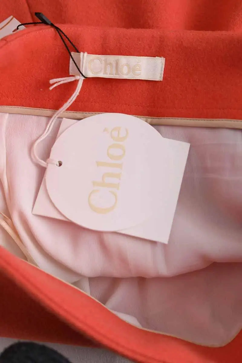 Jupe Chloé Orange en Laine