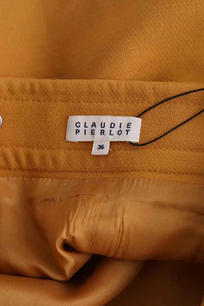 Jupe Claudie Pierlot Jaune en Synthétique