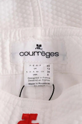 Jupe Courrèges Blanc en Coton