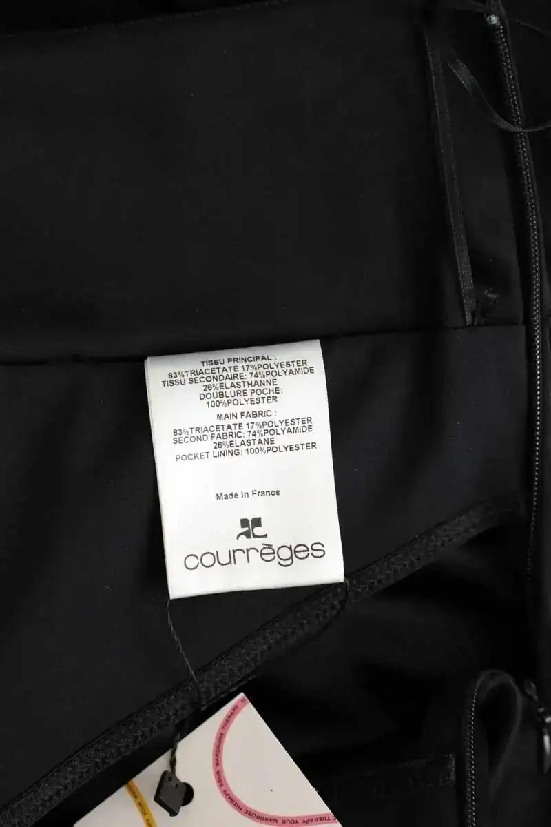 Jupe Courrèges Noir en Synthétique