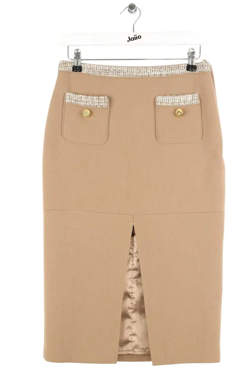 Jupe Elisabetta Franchi Camel en Laine, taille S - Seconde Main