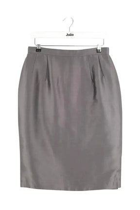 Jupe Emmanuelle Khanh Gris en Soie, taille L - Seconde Main