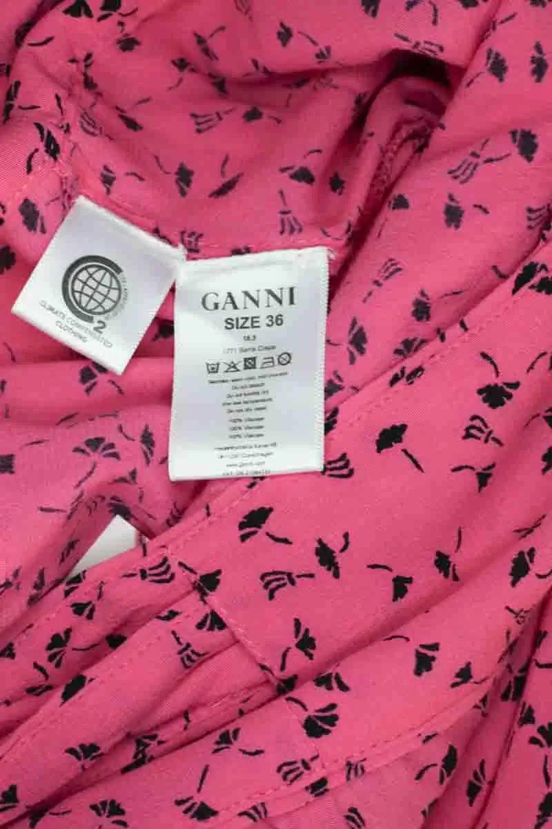 Jupe Ganni Rose en Viscose