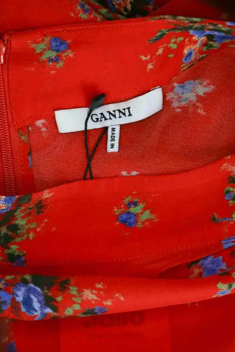 Jupe Ganni Rouge en Soie