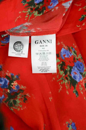 Jupe Ganni Rouge en Soie