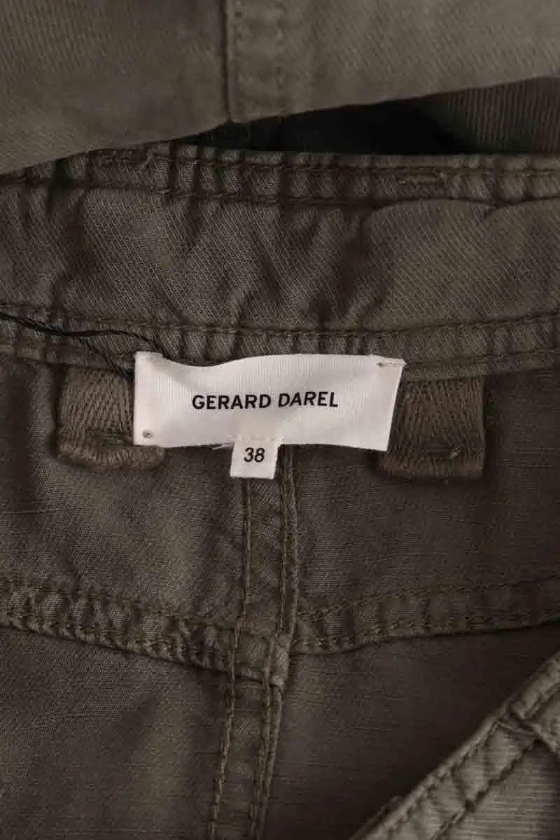 Jupe Gerard Darel Kaki en Synthétique